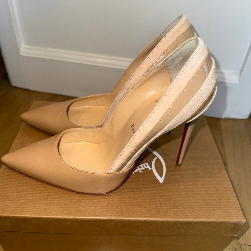 Christian Louboutin Tan Stiletto Heels